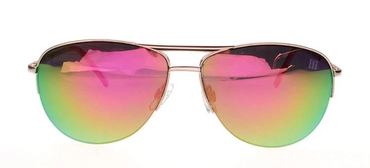 2018 Classic Half Rime Mirrored Sunglass