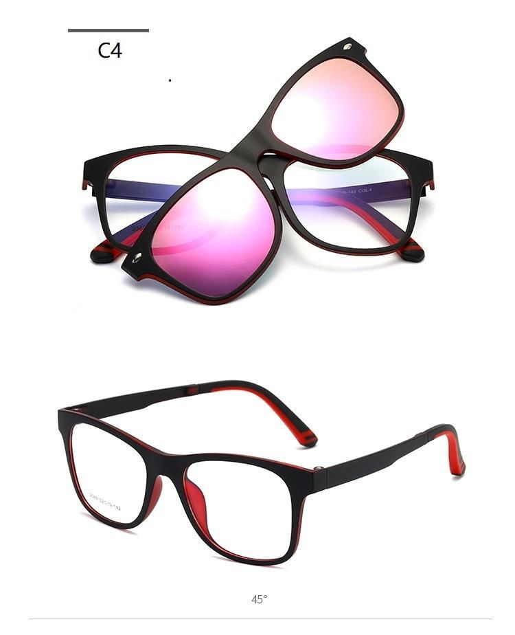 2020 Latest Original Design Tr90 Magnetic Clip on Sunglasses