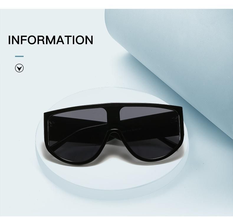 Large Frame One-Piece Sunglasses Female European and American Personality Hip-Hop Bungee Glasses