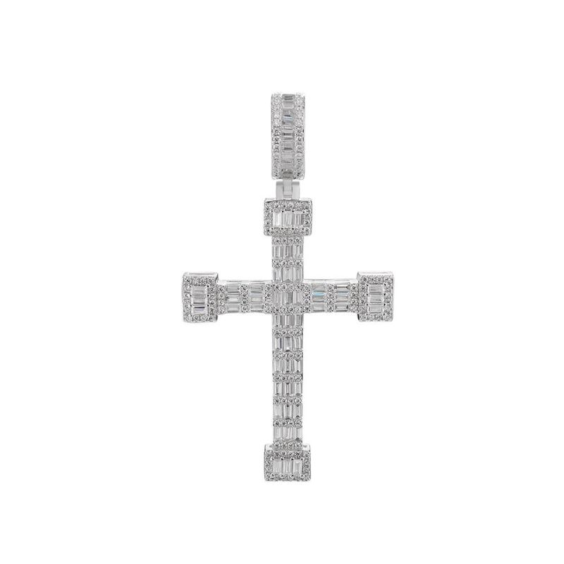 Latest Cubic Zirconia Gold Cheap Ice out Cross Pendant Jewelry