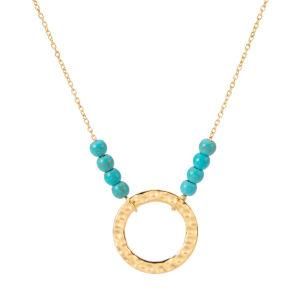 Women Mickey Mouse Beating Pattern Circle Necklace Pendant