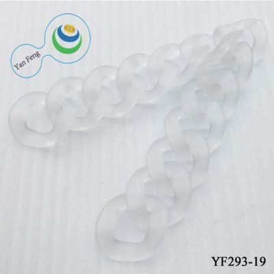 21.5mm Transparent Color Design Series Ornament Chain Plastic Chain (YF293-19)