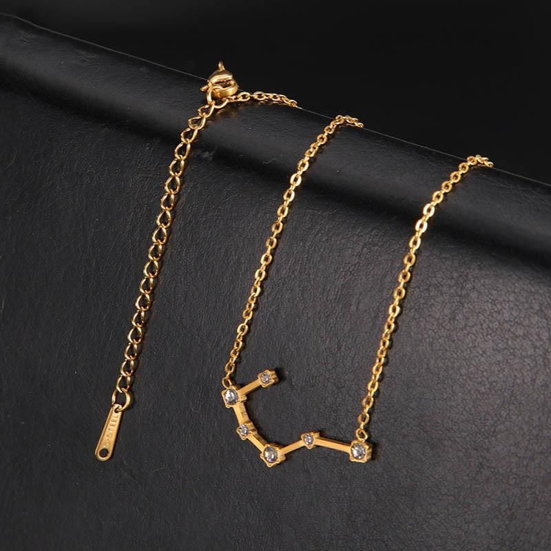 Manufacturer Custom Fashion Jewelry High Quality Non Fade 18K Gold Plated Celestial Necklace Jewelry Chain Jewellery with Diamond Zircon