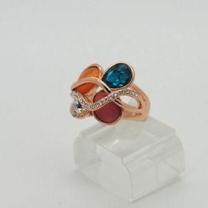 Promotion Wholesale Women Rings Fashion Jewelry Exquisite &quot;Butterfly &quot; 18k Rose Gold Plated Lady Ring (R130005)