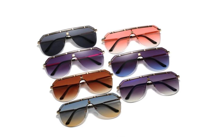 2020 No MOQ Fashionable Classic Oversize Metal Sunglasses