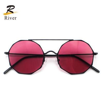 Polygonal Vintage Metal Frame Women Wholesale Sunglasses