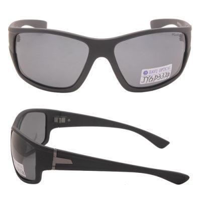 Square Plastic Frame Custom Metal Logo Man Sunglasses with Polarized Lenses