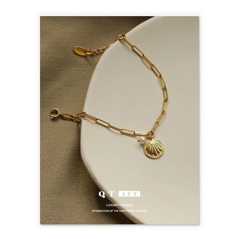 Fashion Europe and The United States Vintage Shell Pearl Bracelet Jewelry