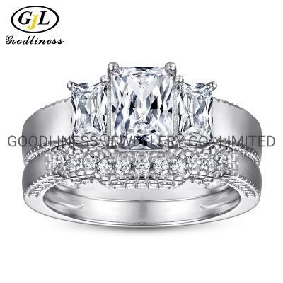 925 Sterling Silver Women Wedding Engagement Promise CZ Eternity Rings