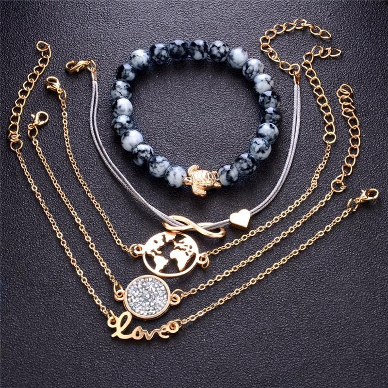 Fashion Women Jewelry Gift Turtle Beads Charm Bracelets