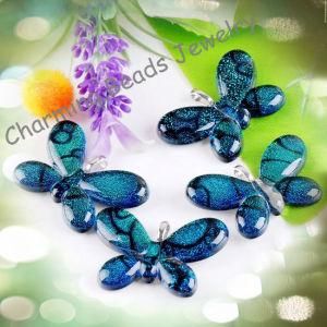 Pendant Jewelry, Murano Glass Buttlefly Pendant, Lampwork Glass Pendant Jewelry (3055)