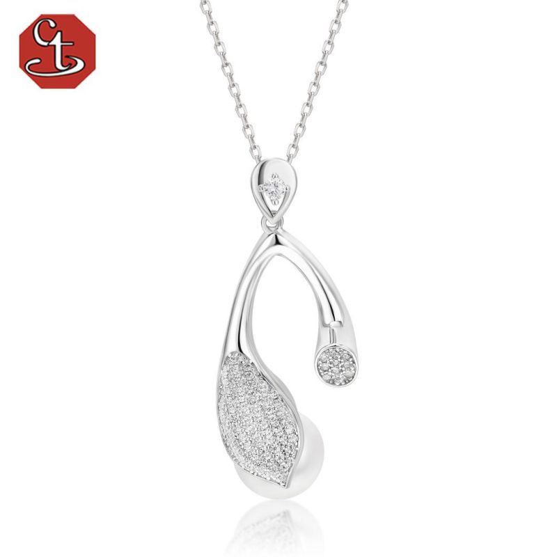 925 Sterling Silver Earrings Cubic Zircon Pearls Wedding Party Gift Fashion Earrings Fine Jewelry
