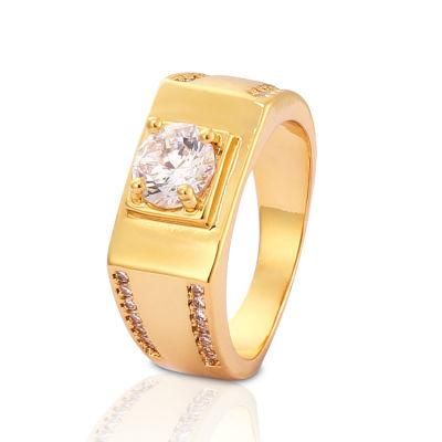 18K 14K Gold Plated Engagement Fashion Wedding Jewelry Stainless Steel Silver Man Finger Rings Design