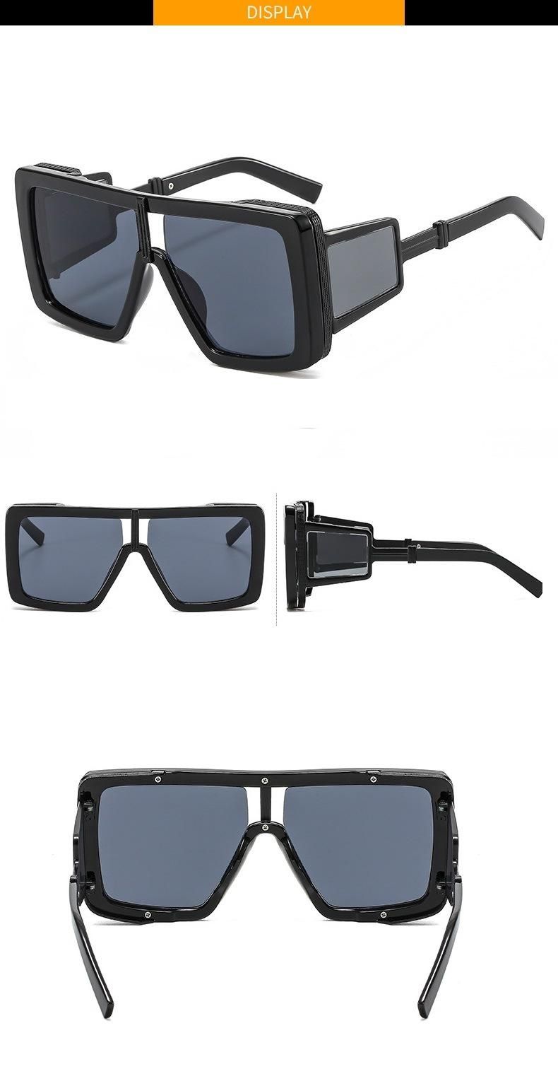 2022 One Piece Casual Punk Style Metal Men Party Sunglasses