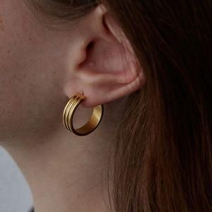 2021elegant Vintage Spiral Curve New Arrived European Fashion Women Earrings Jewelry Simple Metal Gold Plated Geometric Earrings