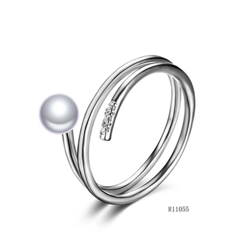 Minimalism Fashion 925 Sterling Silver with Pearl Ring