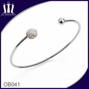 Diamond Inlay Mud Ball Roundel Slim Bracelet for Girl