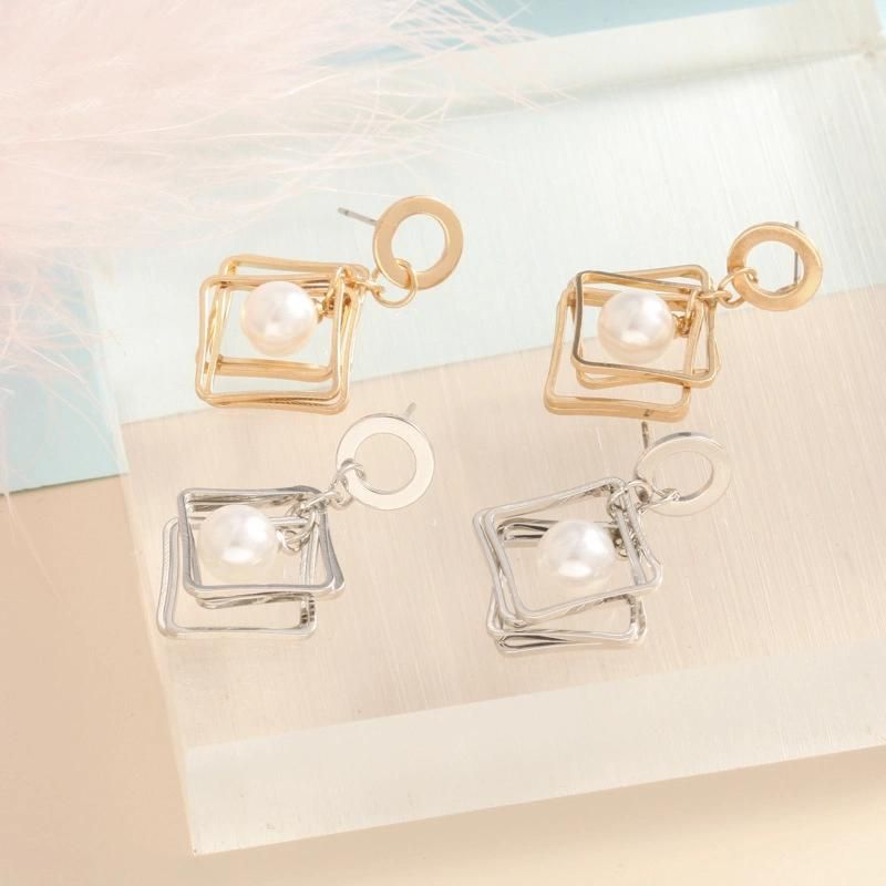 Geometric Rhombus Female Long Fashion Simple Earrings