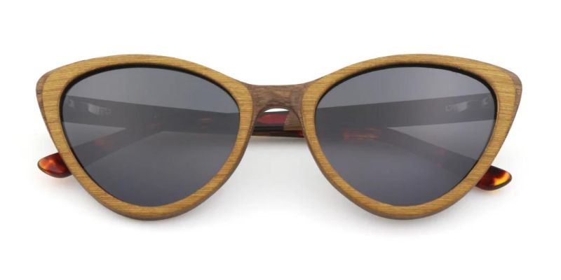 Design Sunglasses Fashion Cat Eye Wooden Sunglasses Ready to Ship