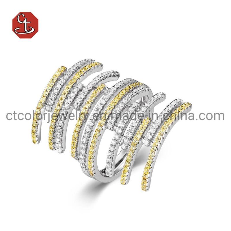 Micro pave Cubic Zircon Ring 925 Sterling Silver Ring Jewelry for woman and men