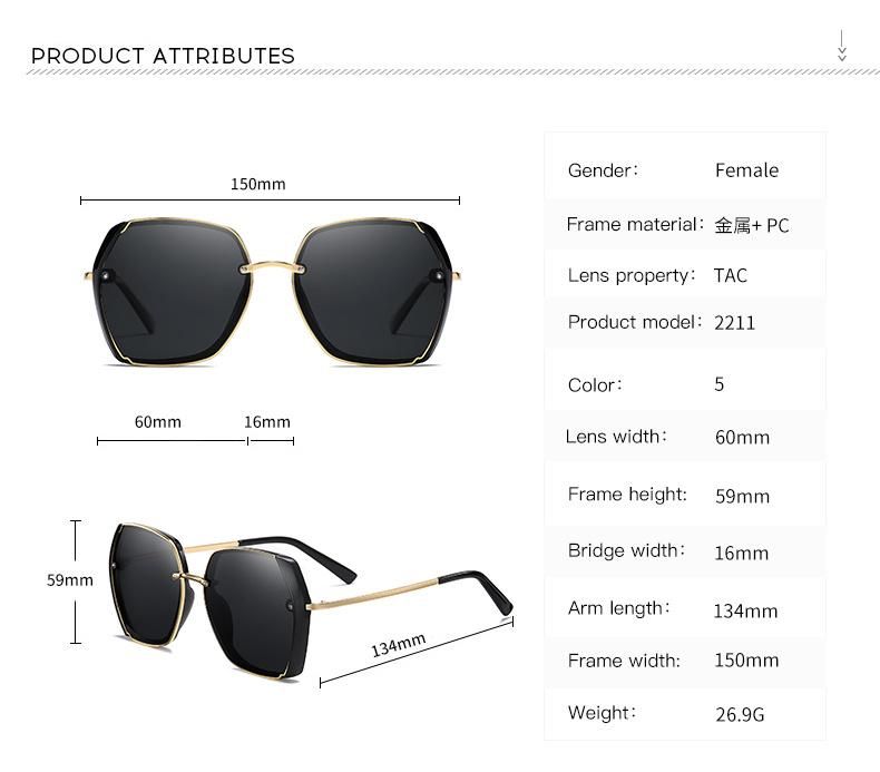 Fashion New Designer Sunglasses for Woman Fashion Square Metal Colorful Sunglasses Italy Design Low MOQ Stock