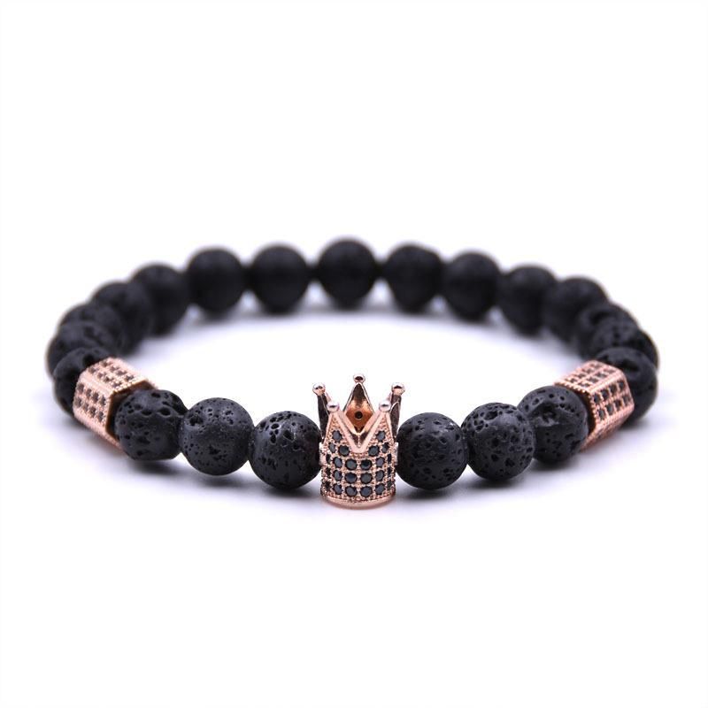Zircon Crown Promotion Gift Men Beads Bracelet