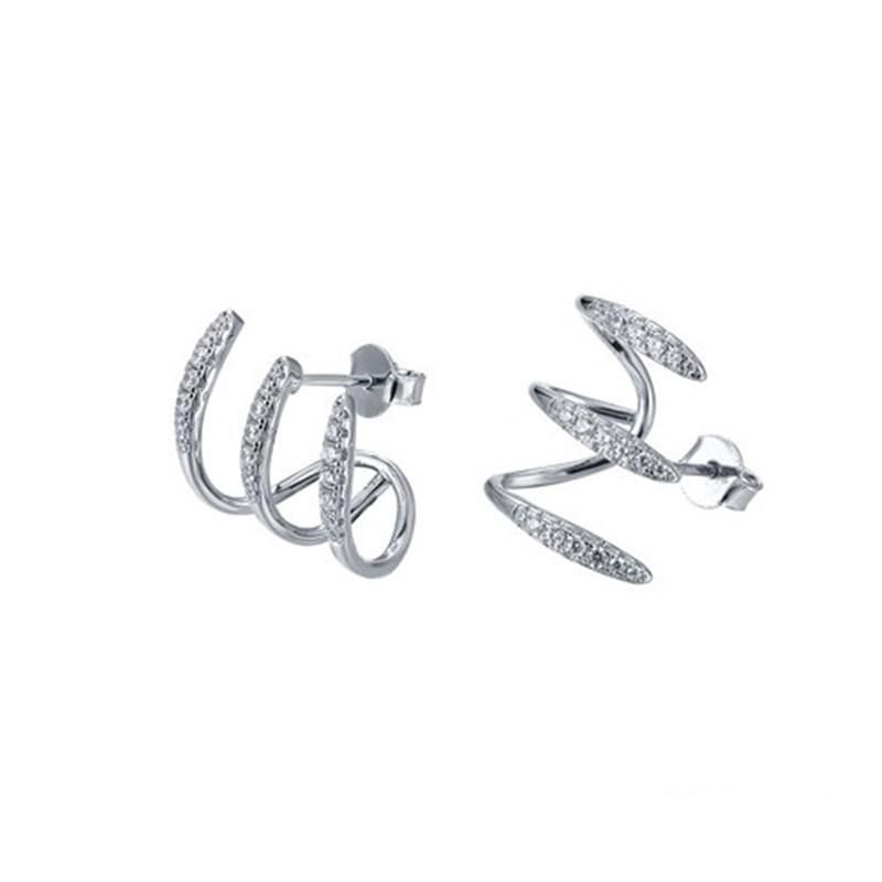 925 Silver Small Heart and Star Pin Earring for Girls