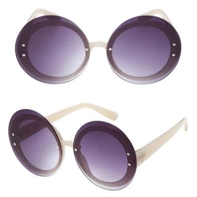 Round Shape Fashion Sunglasses with Lock Lens
