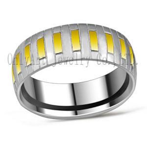 Eternity Style Two Tone Plated Stainless Steel Ring (OATR0344)