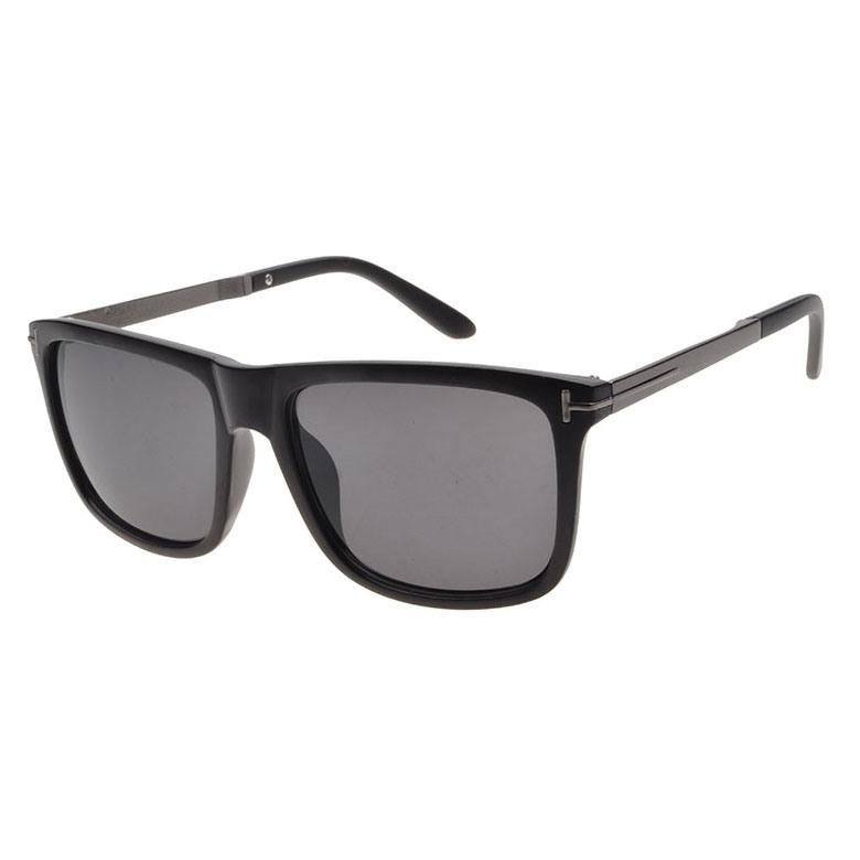 2017 Factory Directly Black Fashion Sunglasses with Metal Decoration