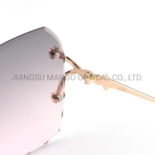Rimless Flower Wave Lens Edge Special Sunglasses