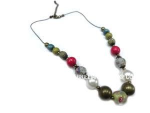 Handmade Alloy and Beads Necklace (BR-70099)