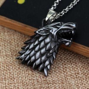 Game of Thrones Stark Family Lion Wolf Dragon Deer Necklace