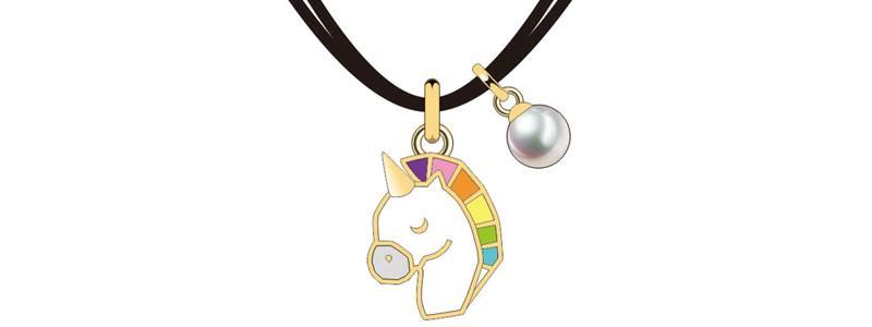 Lucky Girl Essentials Colorful Gold Unicorns Jewelry Set