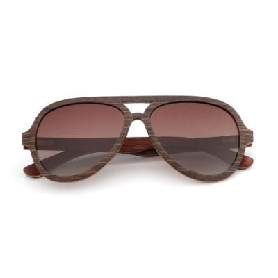 Pilot Eco-Friendly Bamboo and Wooden Frame Tac UV400 Polarized Sunglasses