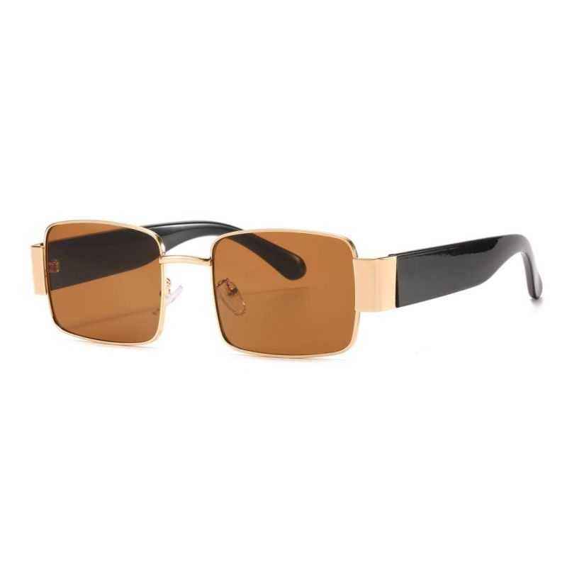 2020 Low MOQ Square Tiny Vintage Metal Fashion Sunglasses