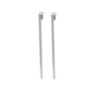 Geometric Number 1 Gold-Plated Stainless Steel Earrings Stud