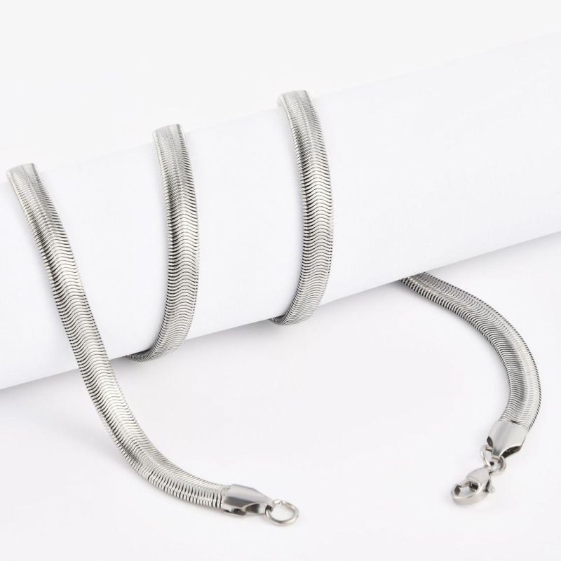 Hot Sell Plated Flat Snake Chain Stainless Steel Necklace Bracelet Anklet Fashion Jewelry