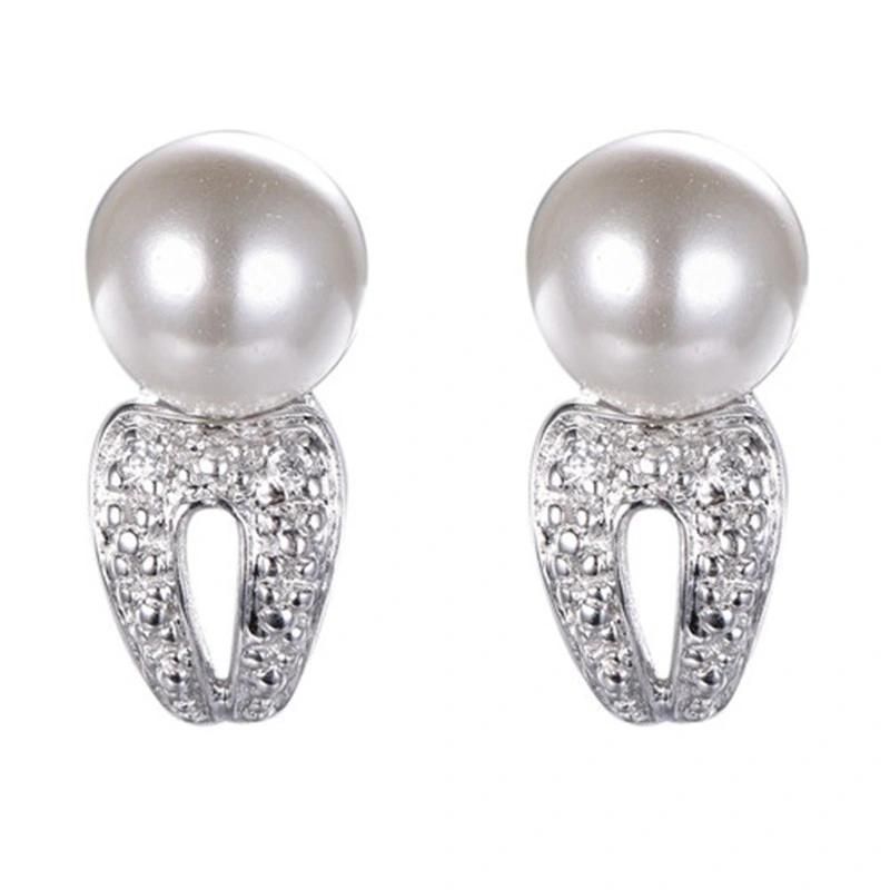 Factory Wholesale 925 Silver Pearl Earring for Gilrs
