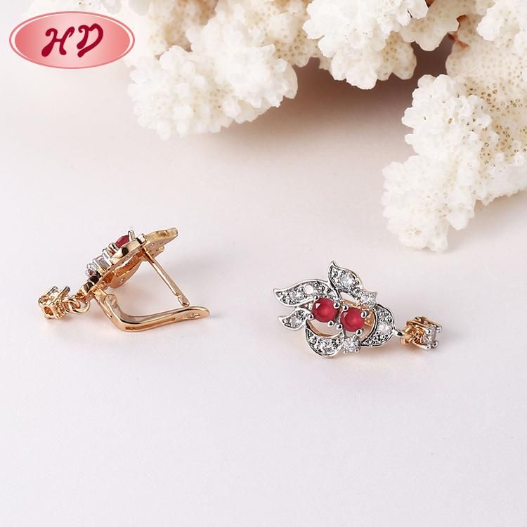 Costume Imitation Fashion Jewelry Women 14K 18K Gold Plated Huggie Hoop Earring with CZ Pearl