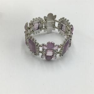Metal Bracelet with Acrylic and Glass Stone Jewellry