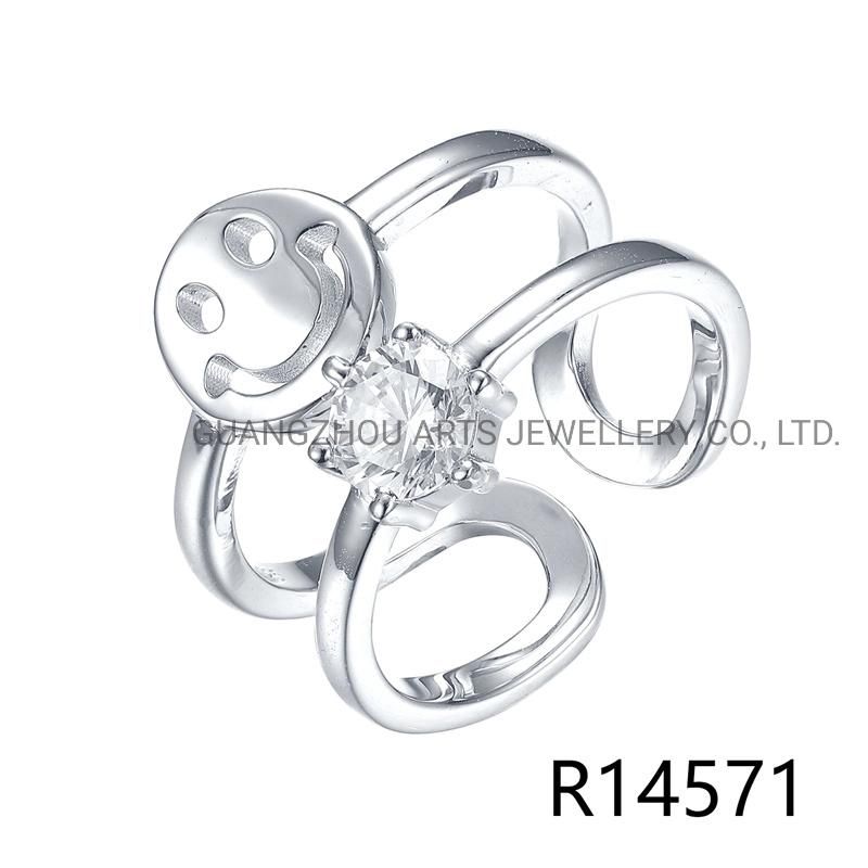 925 Sterling Silver Couple Signet Simple Round Ladies Men Ring