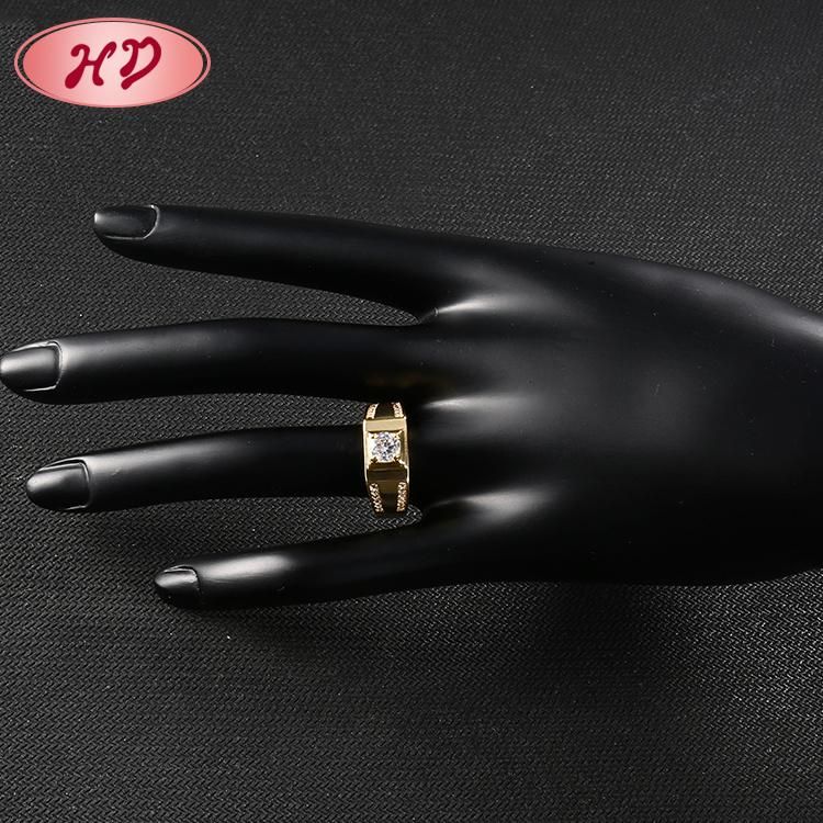 Fashion Women 18K Gold Plated Stainless Silver Steel Engagement Finger Wedding Rings Jewelry Design