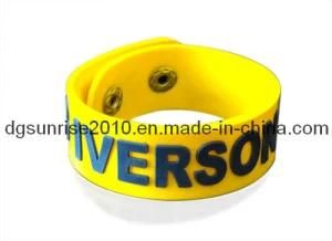 Silicone Bracelet With Iron Button