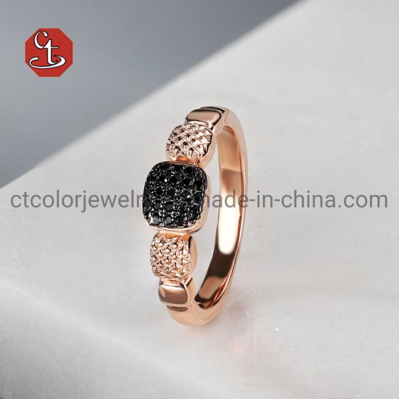 Costume Jewellery Women New Models Set Jewelry Wholesale 925 Silver Ring with CZ