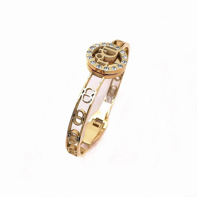 Men Women Fashion Gold Jewelry New Trendy Bangles Gong Empty Geometric Minimalist Evil Eyes Cuff Bracelet