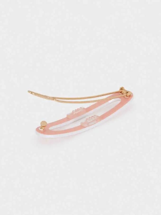 Hair Accessories Simple Design Coral Color Hairpin for Women
