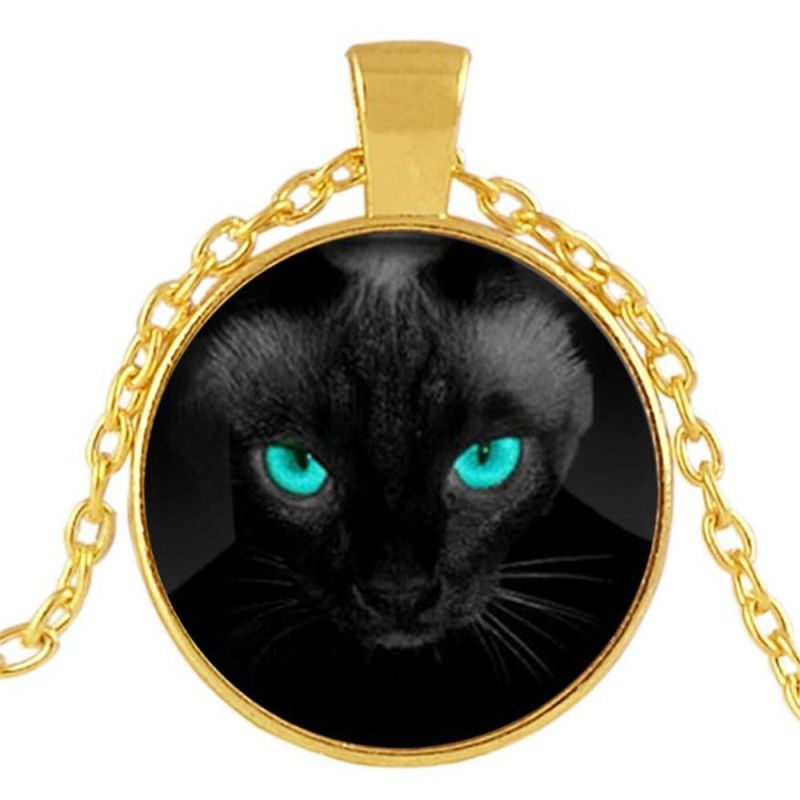 Custom Hot Sale Fashion Glass Cat Jewelry Necklace