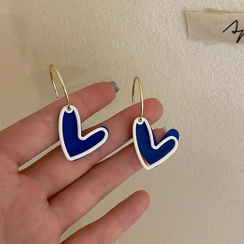925 Silver Needle French Klein Blue Color Sets Earrings Fashion Jewelry Retro Style Earrings for Women
