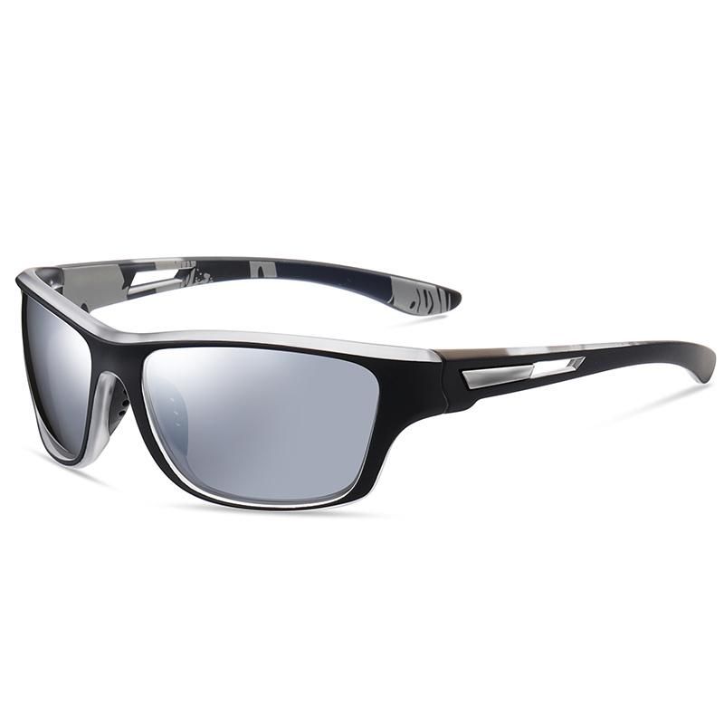 Fashion Sports Sunglasses PC Frame Polarized Lens with Colorful Mirror Sunglasses